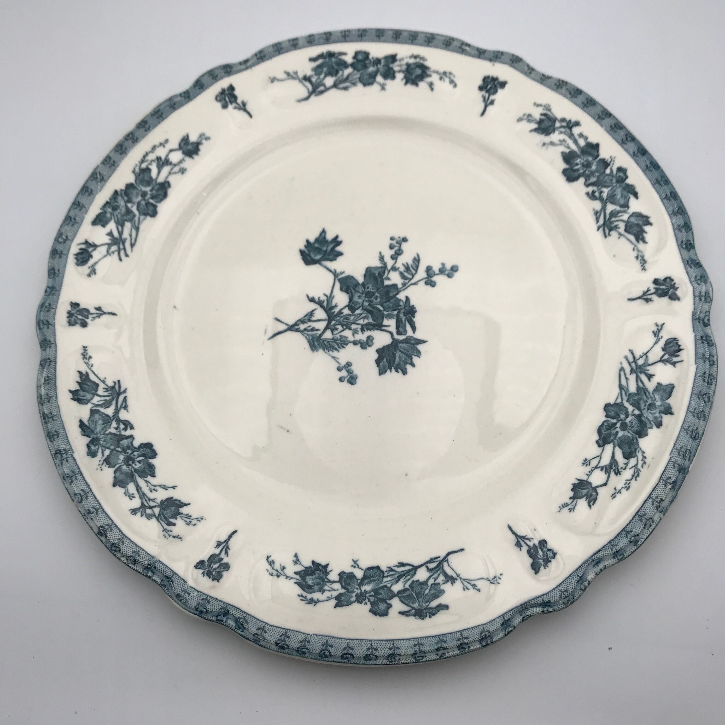 6 flat plates Vintage iron earth model Rambouillet HB