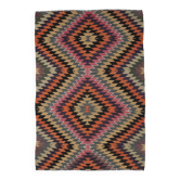 Tapis de zone kilim tribal coloré 5x8, 166x247 cm