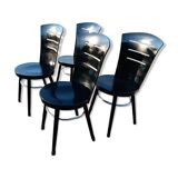 Lot of 4 vintage Baumann chairs