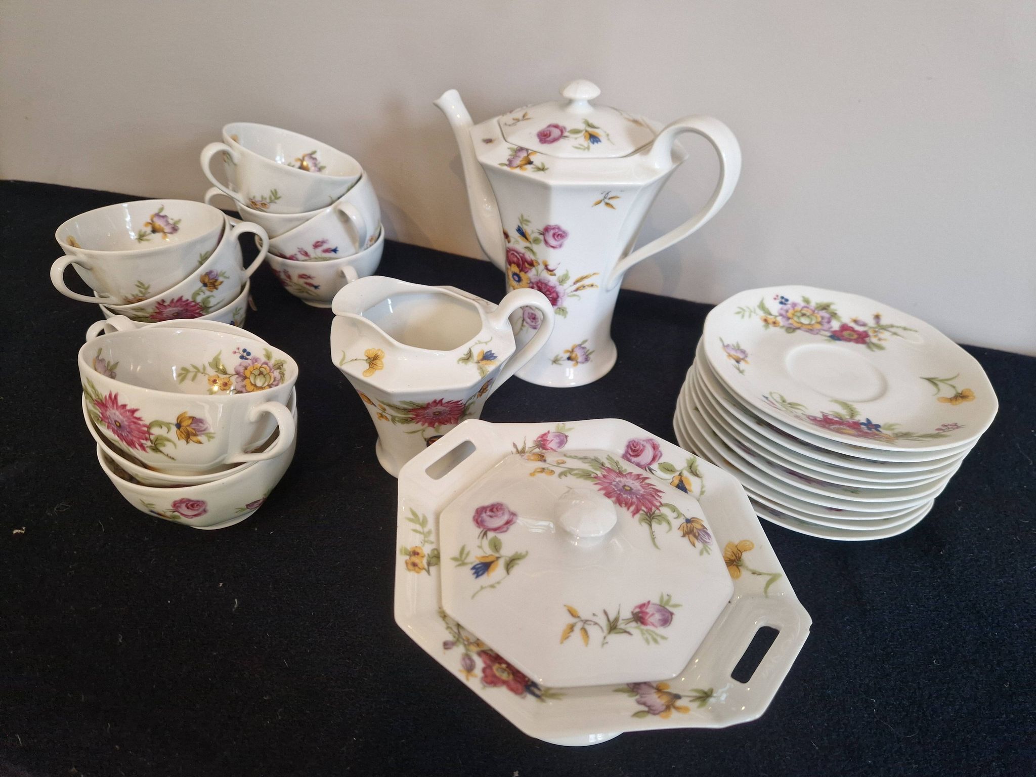 Théodore Haviland Limoges - 23-piece coffee service - Persian Garden decoration