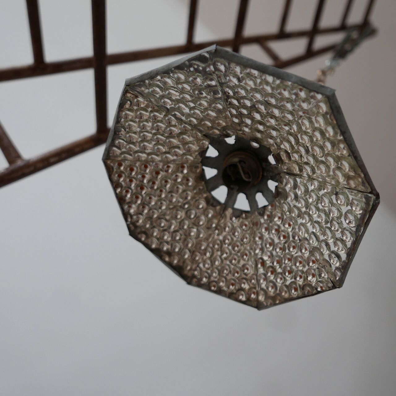 Antique Mirrored Glass Pendant Shade