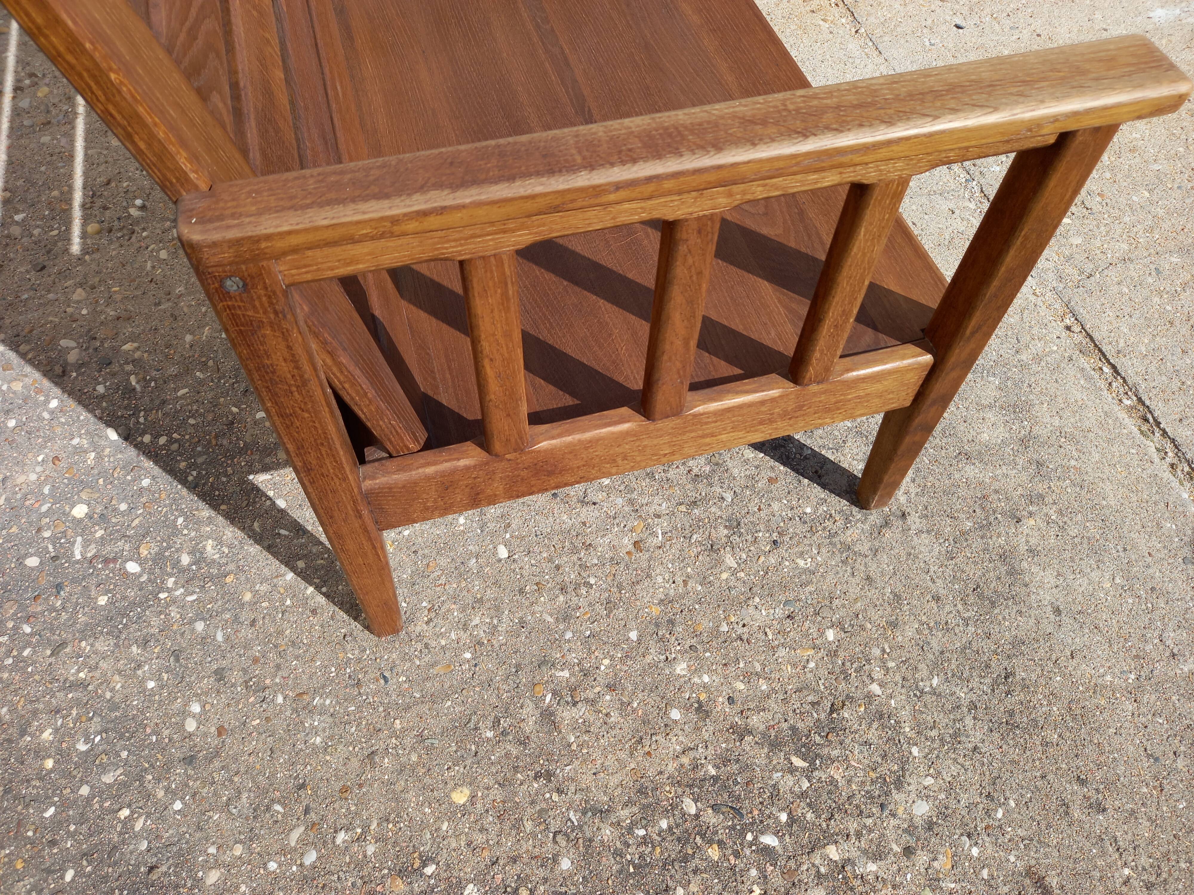 Scandinavian style oak bench in the 60s