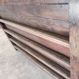 Wall dresser shelf for rustic wooden collection plates (fir and oak)