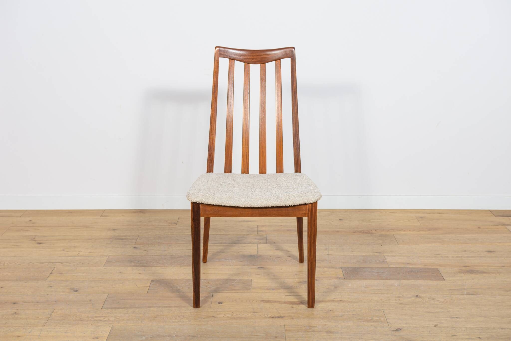 Chaises de salle à manger en teck et tissu du milieu du siècle par Leslie Dandy pour G-Plan, Unite