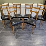Set of 6 Italian design chairs from the 1960s