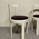 Lacquered wooden chairs with fabric, 1970s, set of 4
