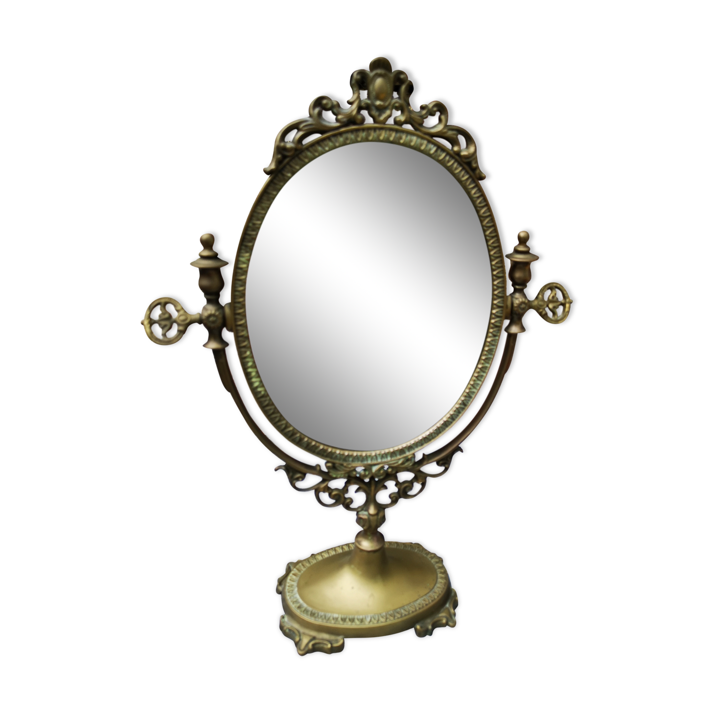 Brass psyche mirror