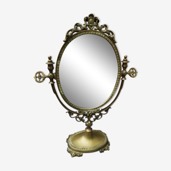 Brass psyche mirror