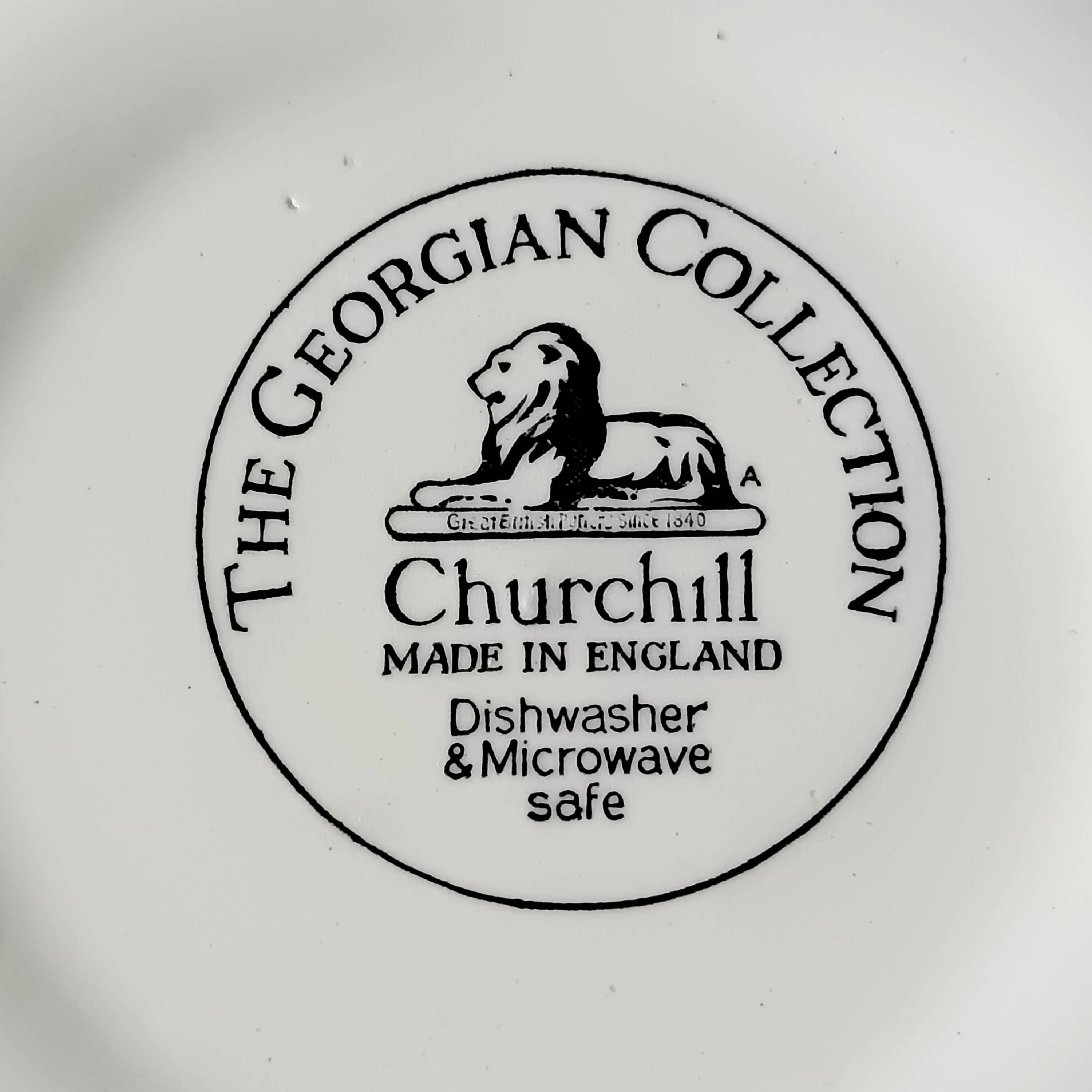 6 assiettes plates en céramique vintage, churchill royaume-uni