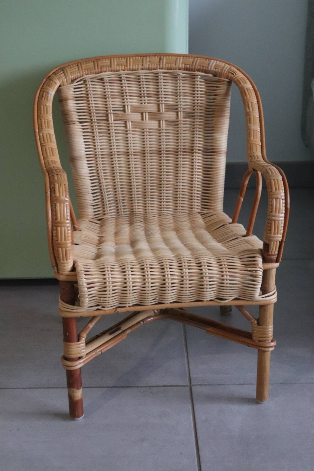 Children's rattan armchair
