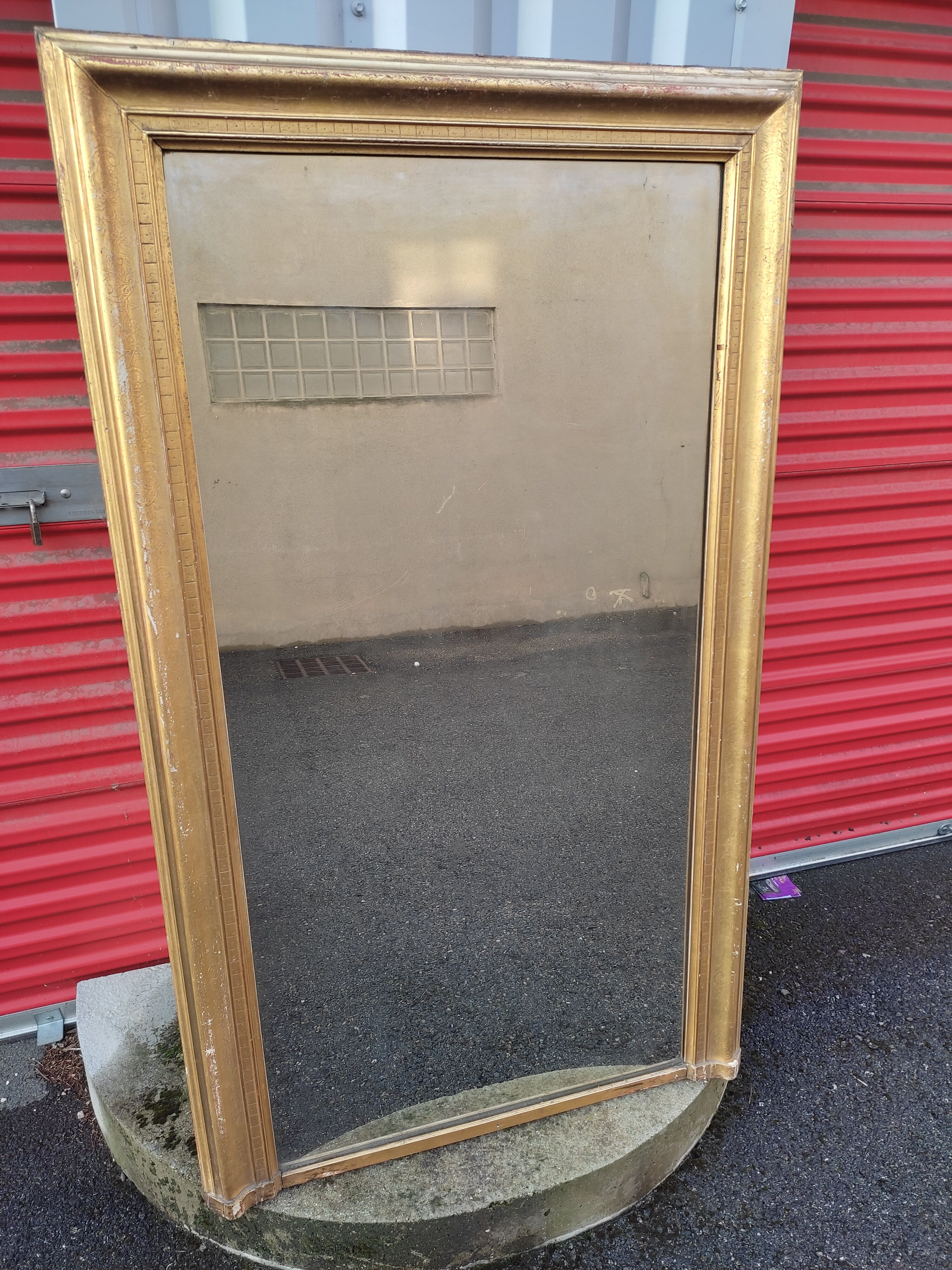 Miroir doré en bois 91x154cm