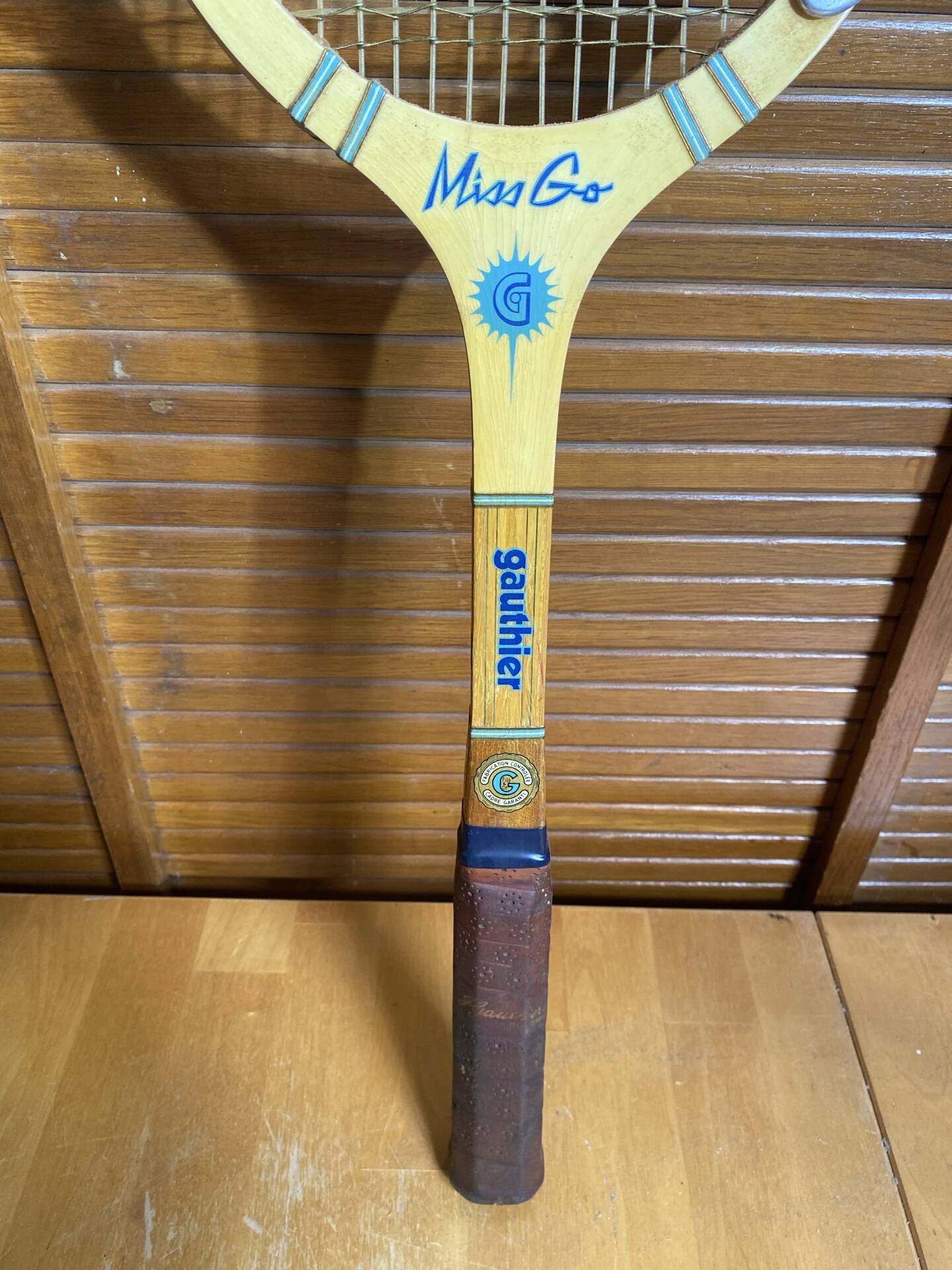 Vintage Tennis Racket GAUTHIER Miss Go Wood + Cover + Zephyr Vinta