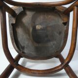 Old curved wooden bistro chair