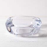 Vintage Heavy Crystal Ashtray / Vannes Le Chatel Crystal / France / 1980s