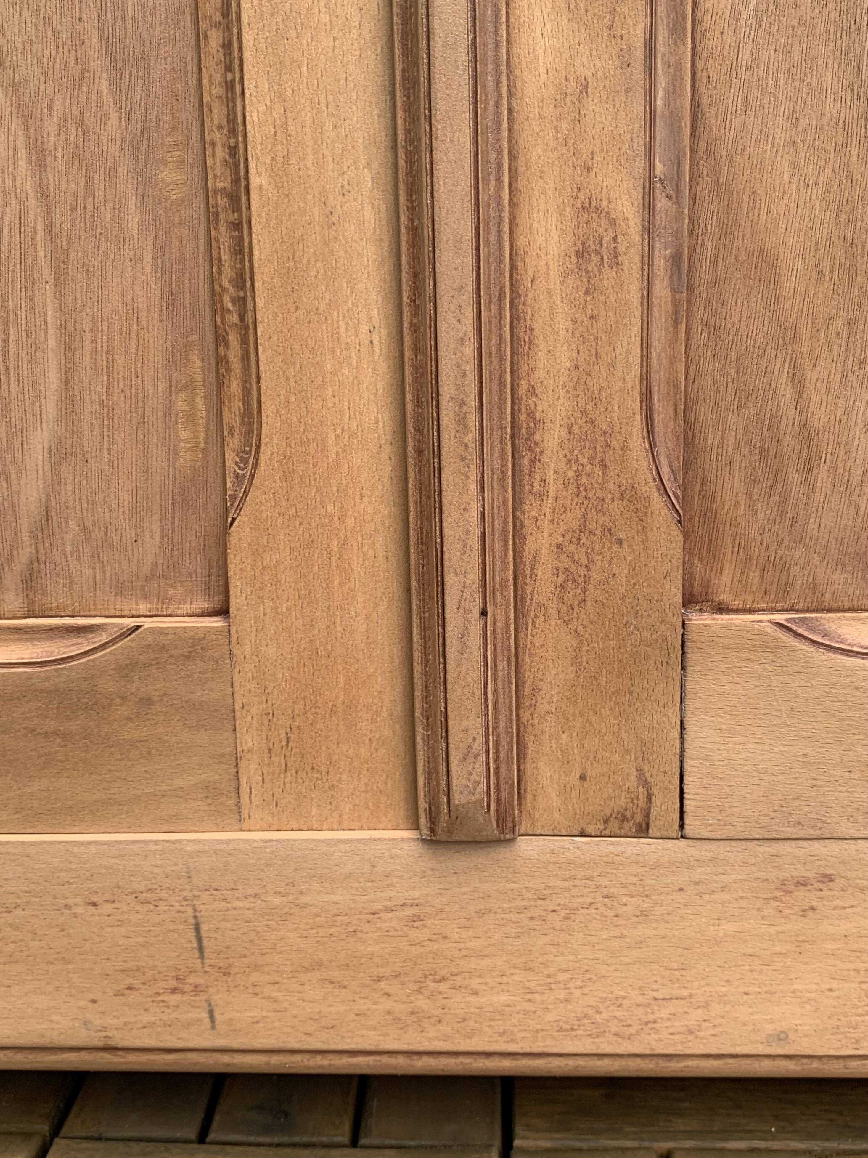 Parisian paneled cabinet in raw wood, 1940