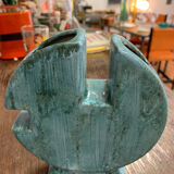 Glazed ceramic vase signed Mat