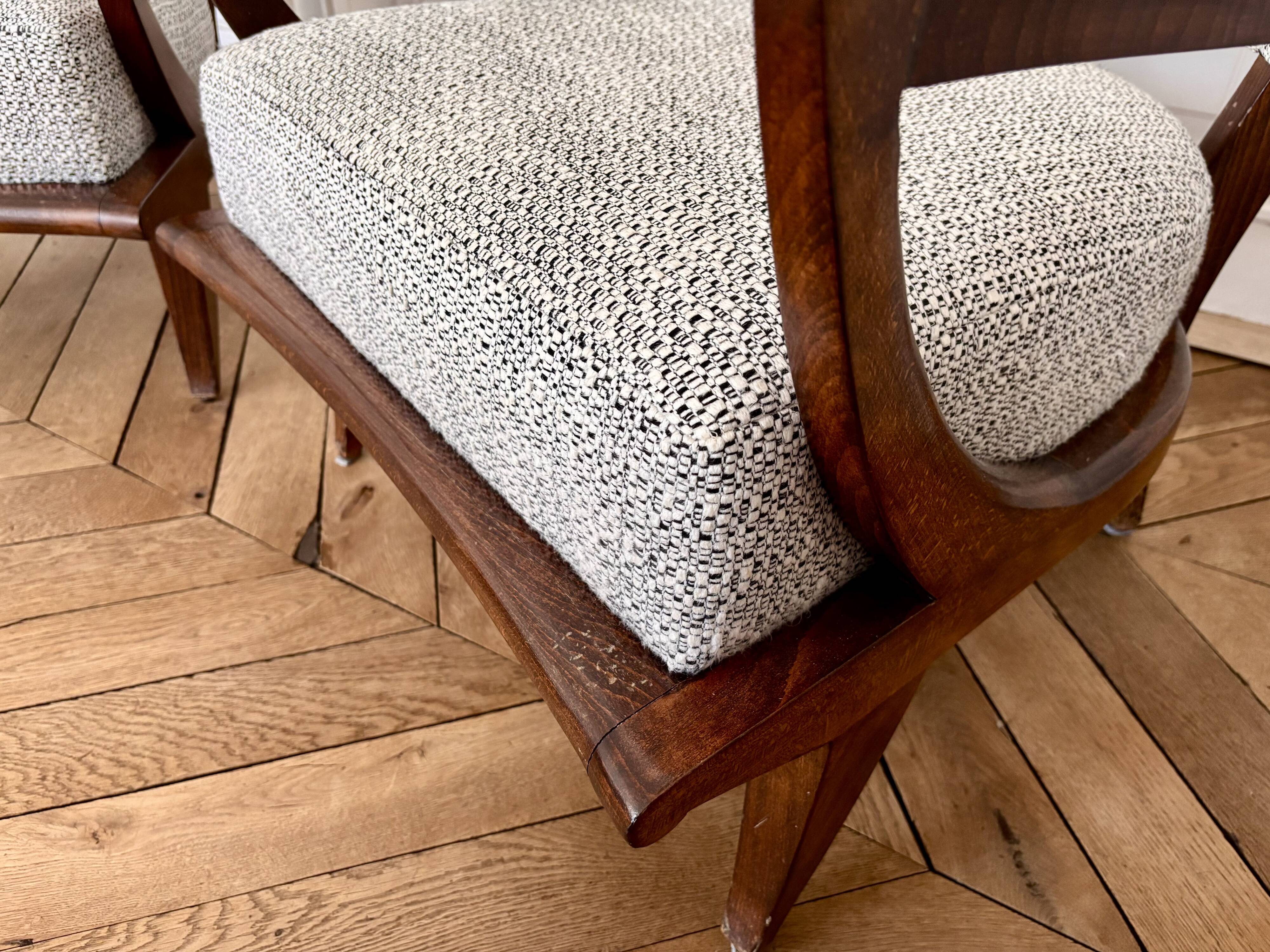 Pair of Étienne-Henri Martin armchairs, 20th century