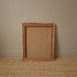 Painting portrait oil on canvas decoration country chic woman painted face bohemian flea market spirit