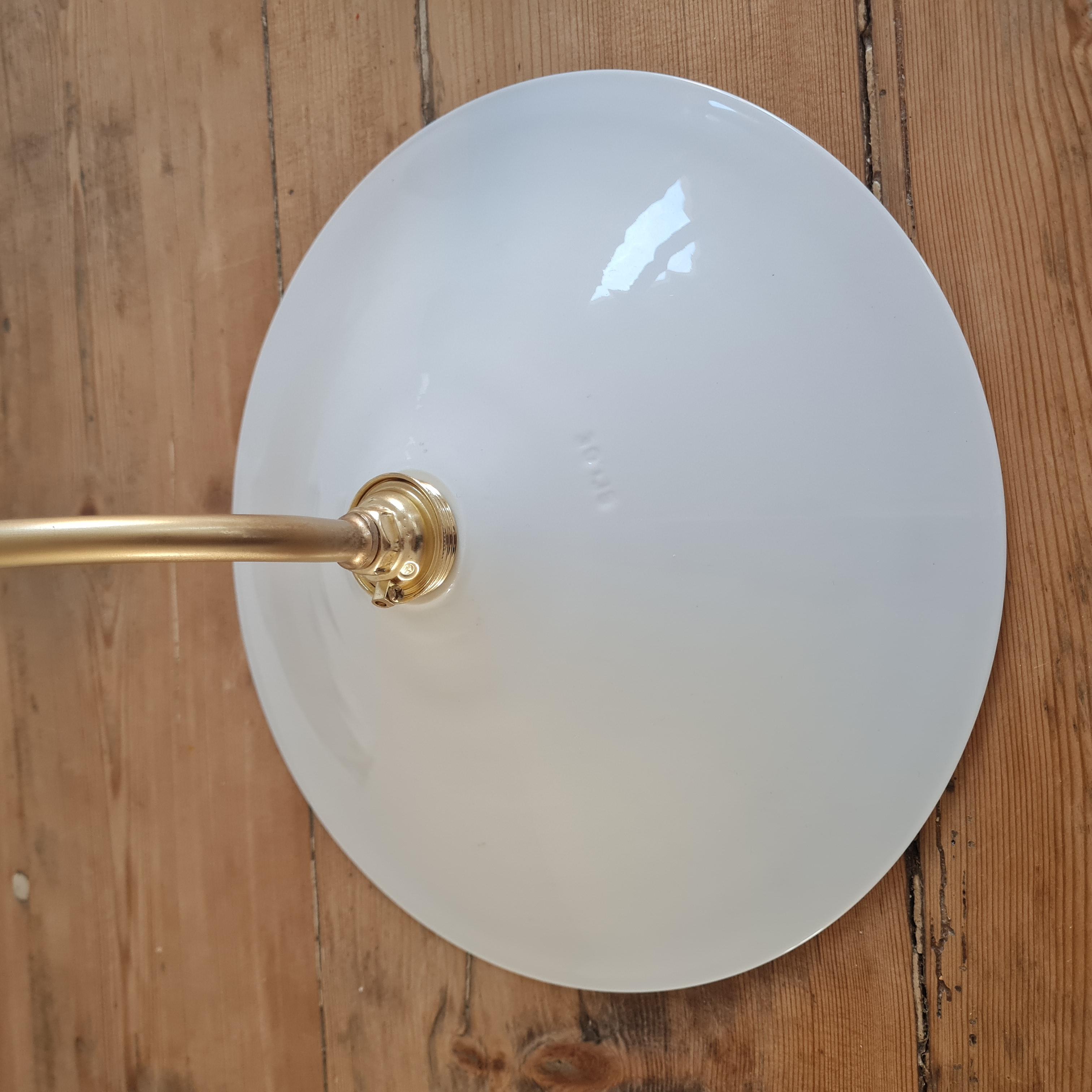 Pair of opaline wall lamps