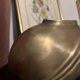 Brushed metal shell vase