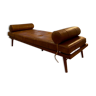 Daybed brown leather Scandinavian style