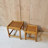 Rattan nesting tables