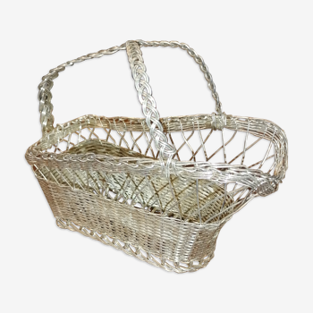 Vintage table bottle basket