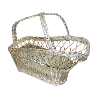 Vintage table bottle basket
