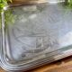 Silver-plated metal tray by Christofle – Floral decoration and monogram