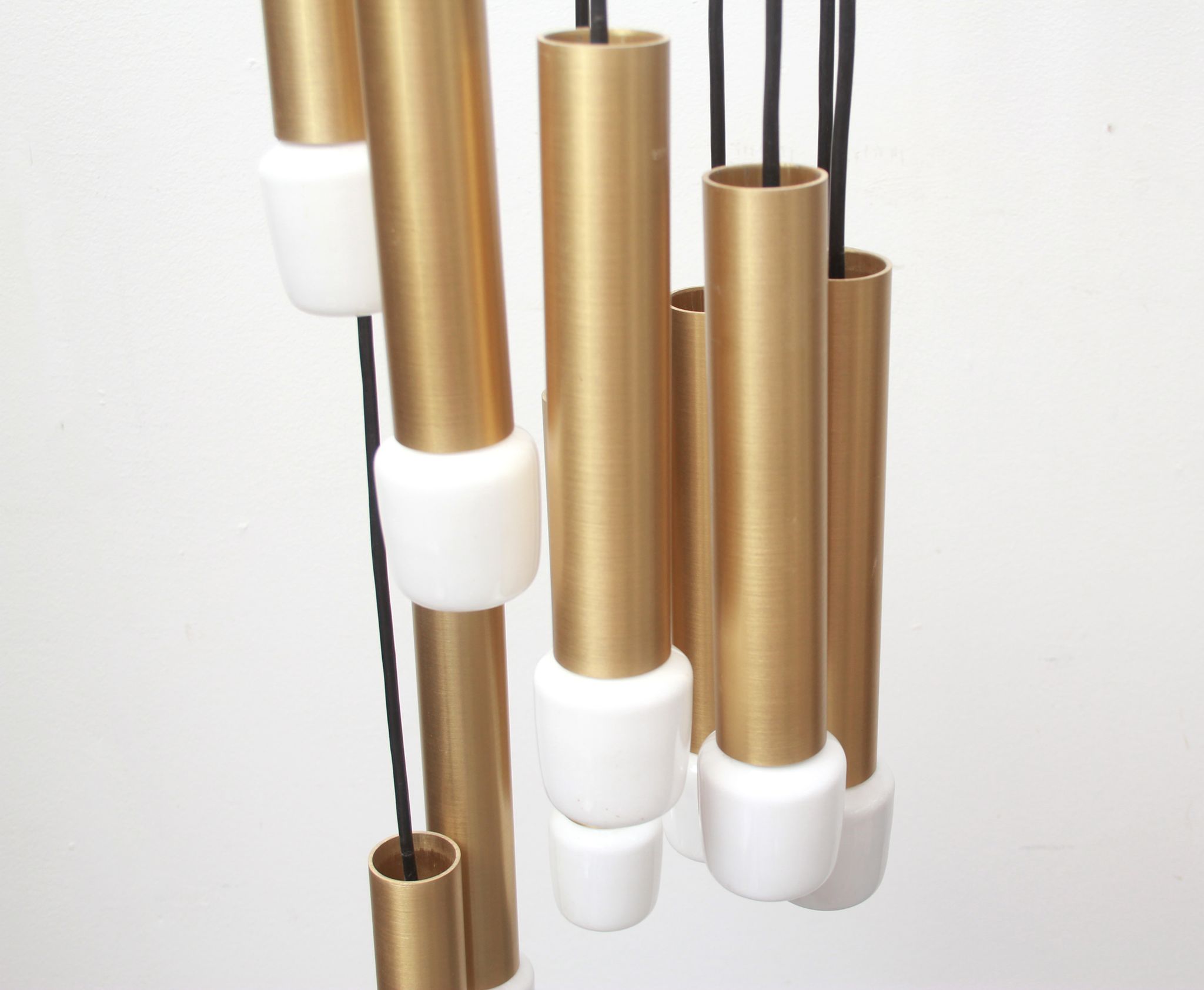 Lampe cascade des années 1970 en laiton