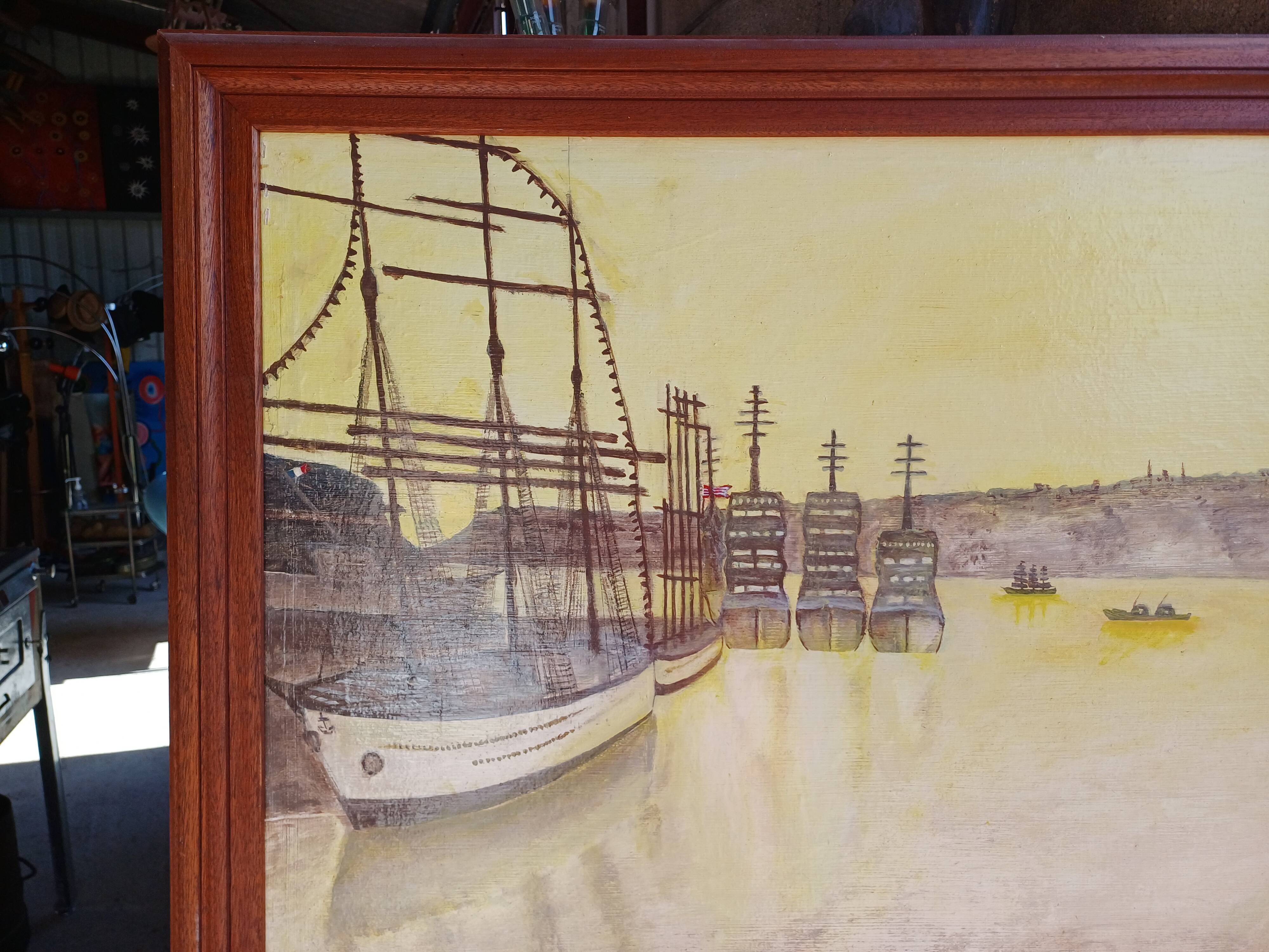 Oil on marine panel by henry sola