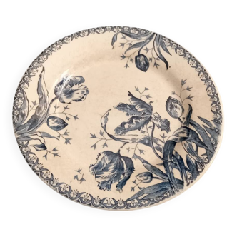 Assiette plate terre de fer 19 ème siècle