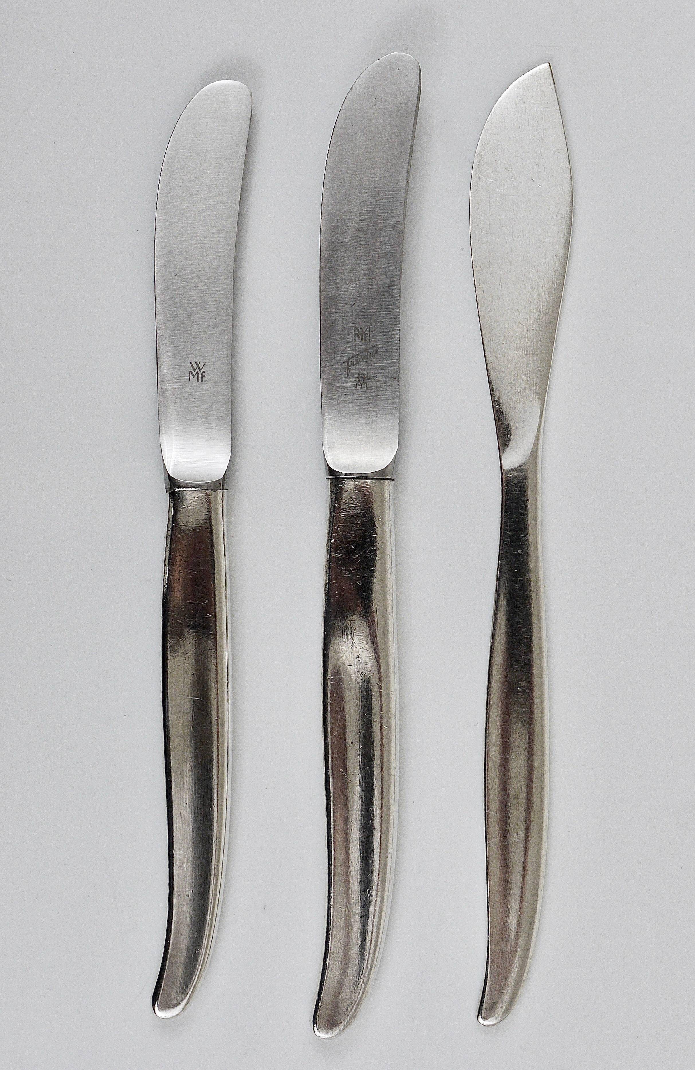 Service complet de couverts argentés WMF Stockholm, Kurt Mayer, Allemagne, années 1960