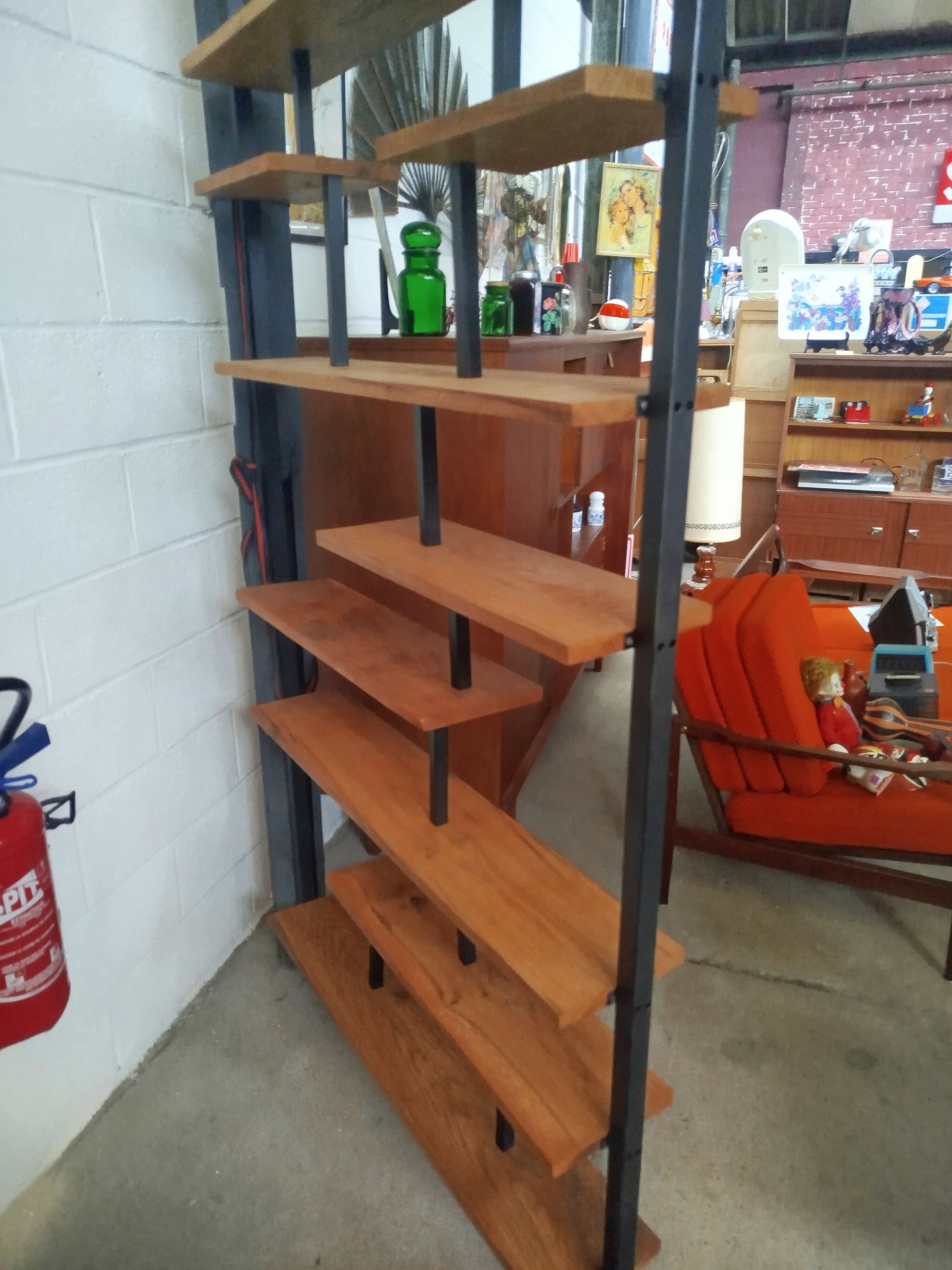 Vintage floor-to-ceiling shelf