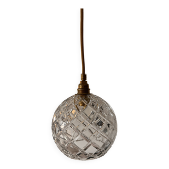 Cut crystal pendant light