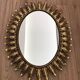 Deknudt 1950 large golden oval mirror  - 70x56cm