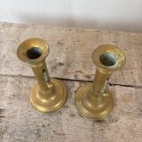 pair of brass candlesticks - Sweden late 19th century