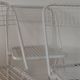 Set of 3 vintage white lacquered metal folding chairs Talin (Italy 70s)
