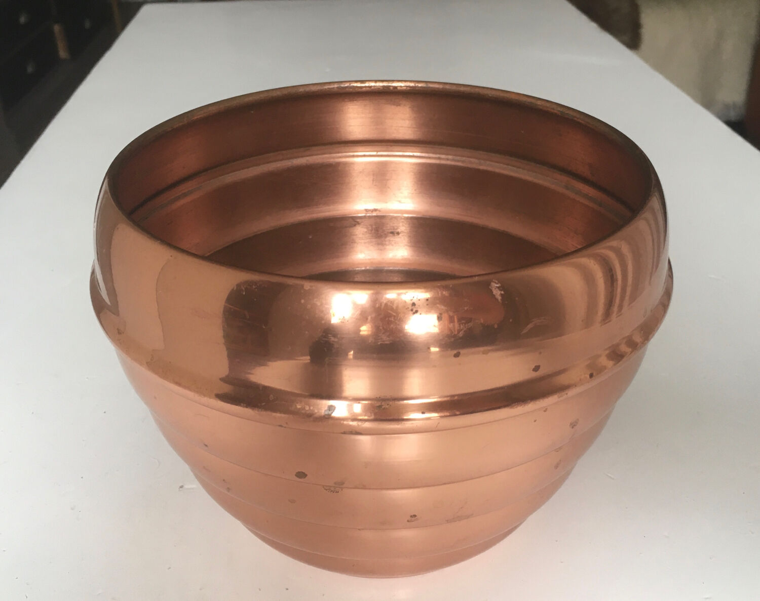 Cache pot vintage en cuivre