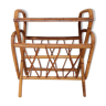 Vintage rattan magazine holder