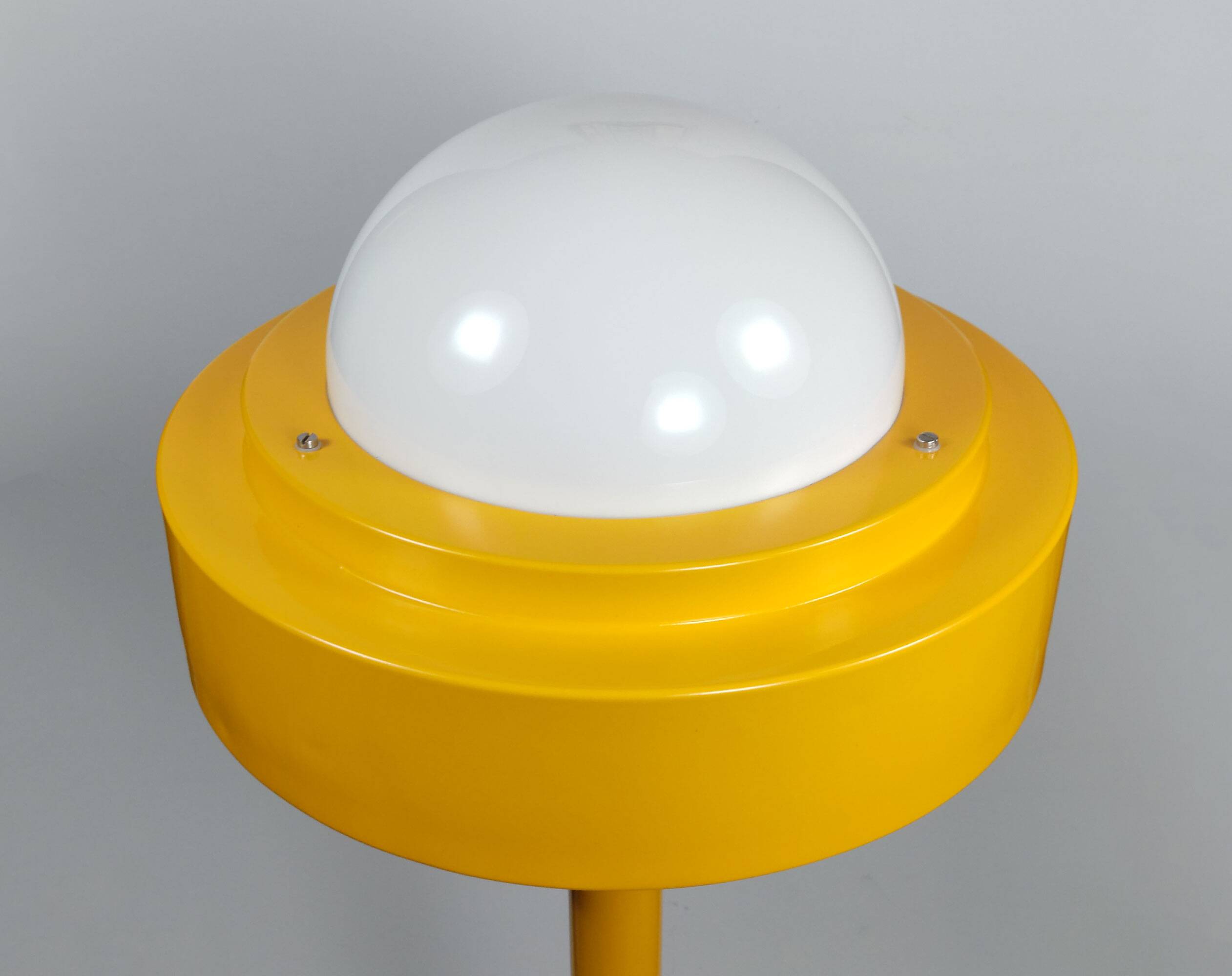 Vintage Swedish 1970s Elit Yellow ‘Lins’ Floor Lamp by P.O. Strom