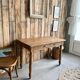 Table with turned legs in solid oak (renovated)