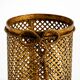 Mid Century Italian Regency Gilt Metal Waste Paper Bin from Li Puma