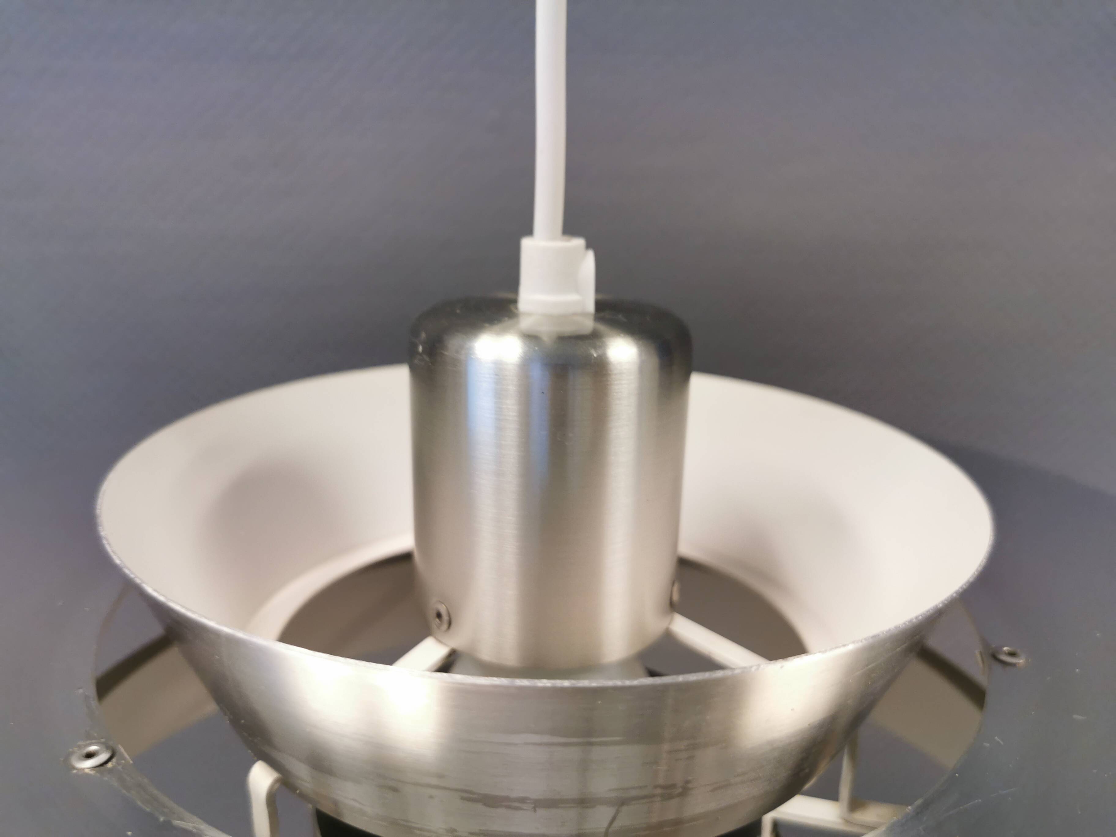 Jo Hammerborg hanging lamp in aluminium designed in 1963. Model Nova