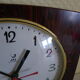 Electronic "Jaz" clock in formica, glass and brass - France - 60s