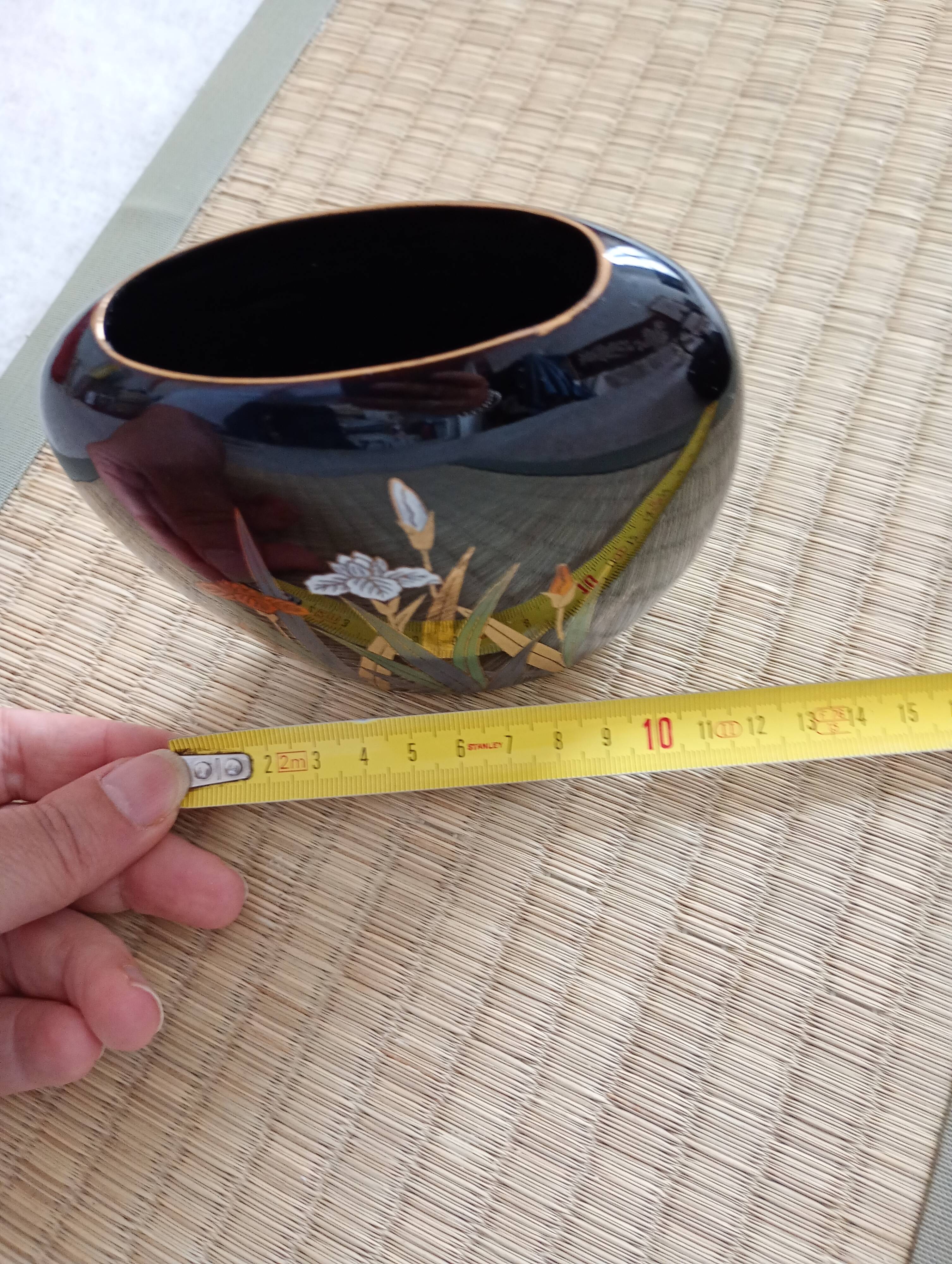 Vase japonais Yamaji à décor d'iris