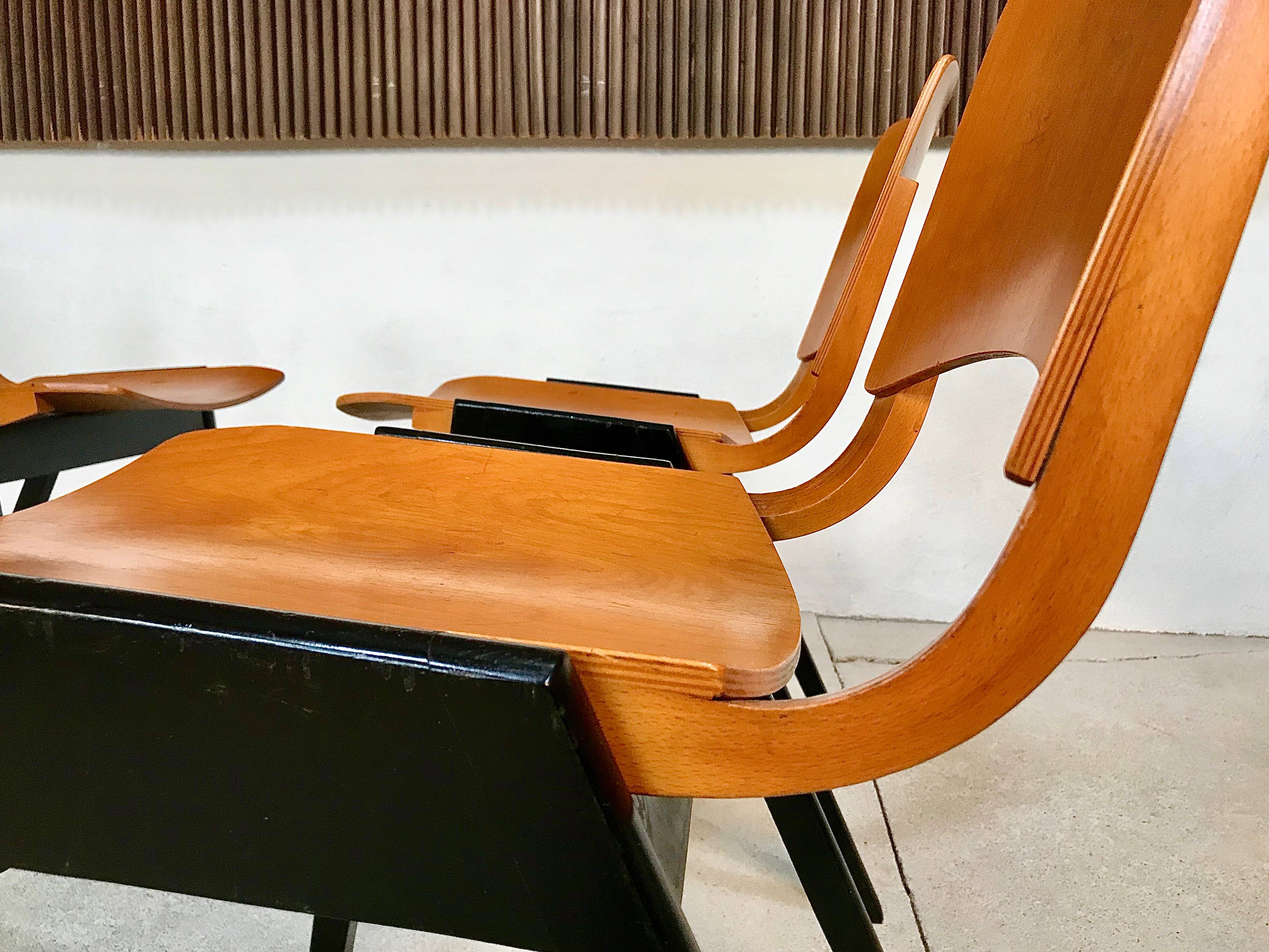 Set of 6 Dining Chairs P7 by Roland Rainer for E & A Pollack, Vienna 1952