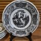 Set of 6 talking plates on "the language of flowers" in Gien earthenware