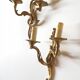 Pair of wall lamp in gilded bronze XXth style Louis XV France