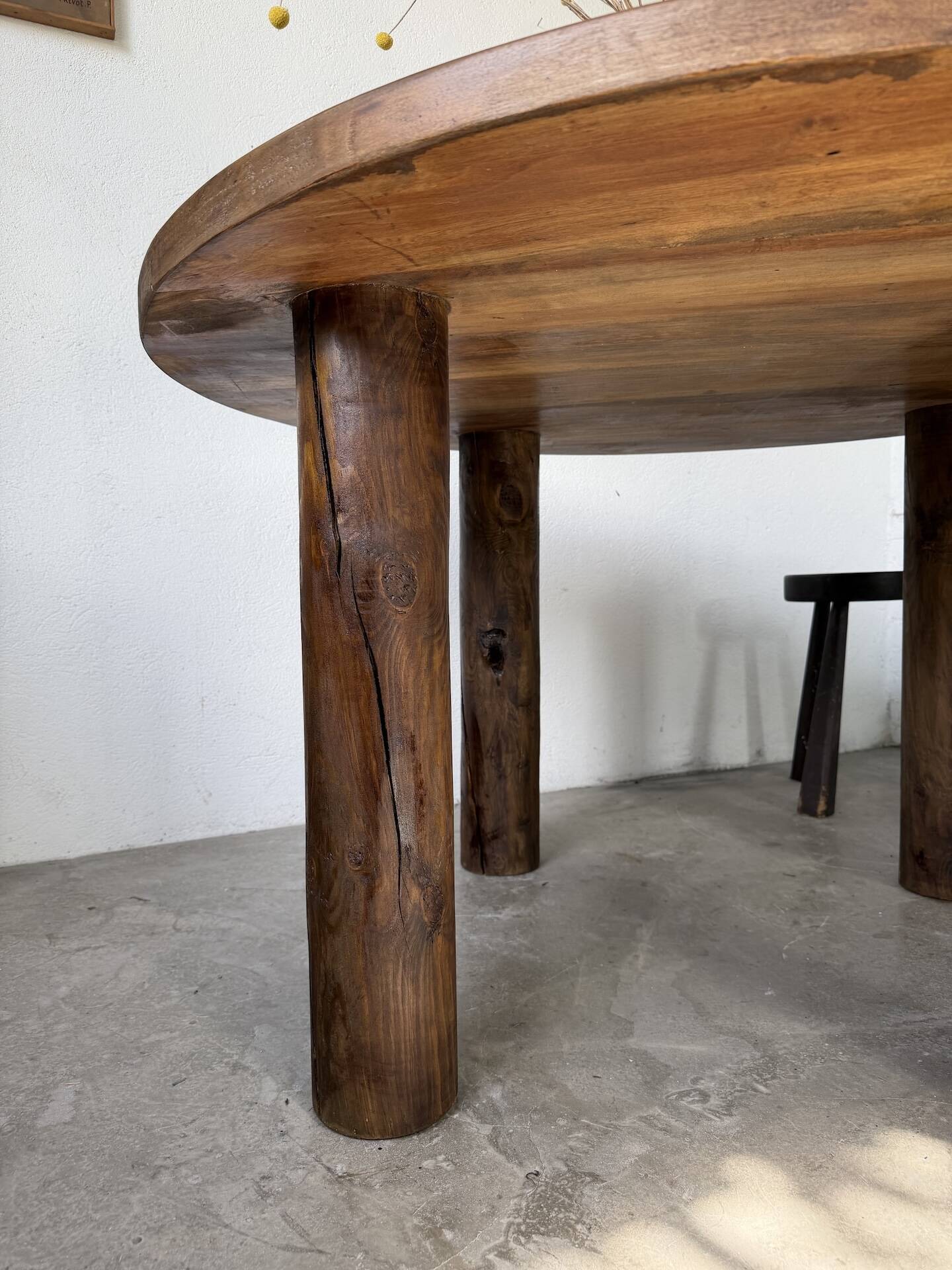 Round table 1950s constructivist walnut